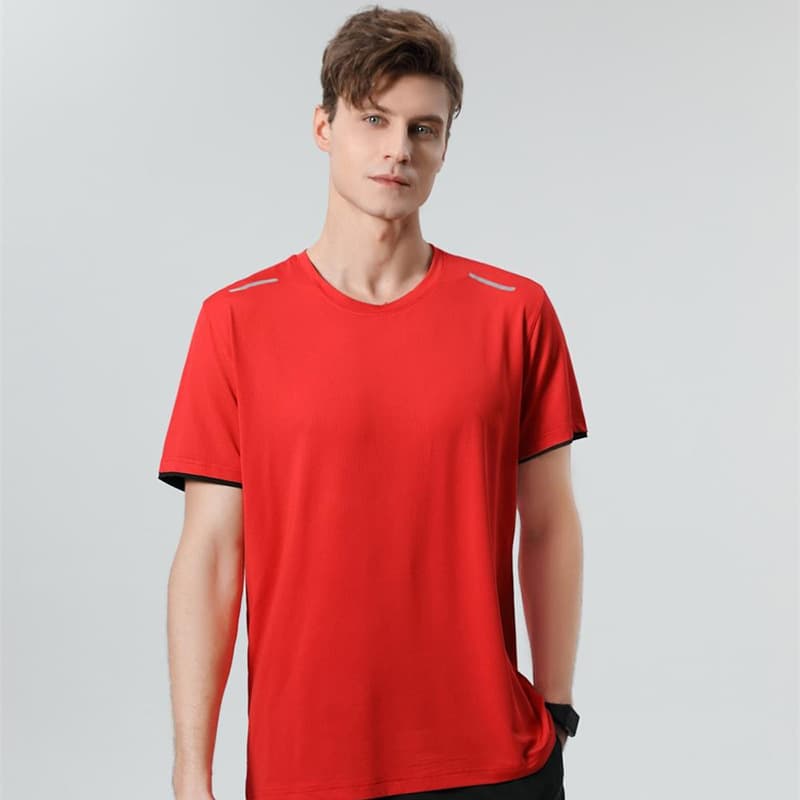 Advertising T-shirts with printed logos, short-sleeved tops, outdoor marathon T-shirts, ultra-soft and breathable sportswear, factory direct sales.