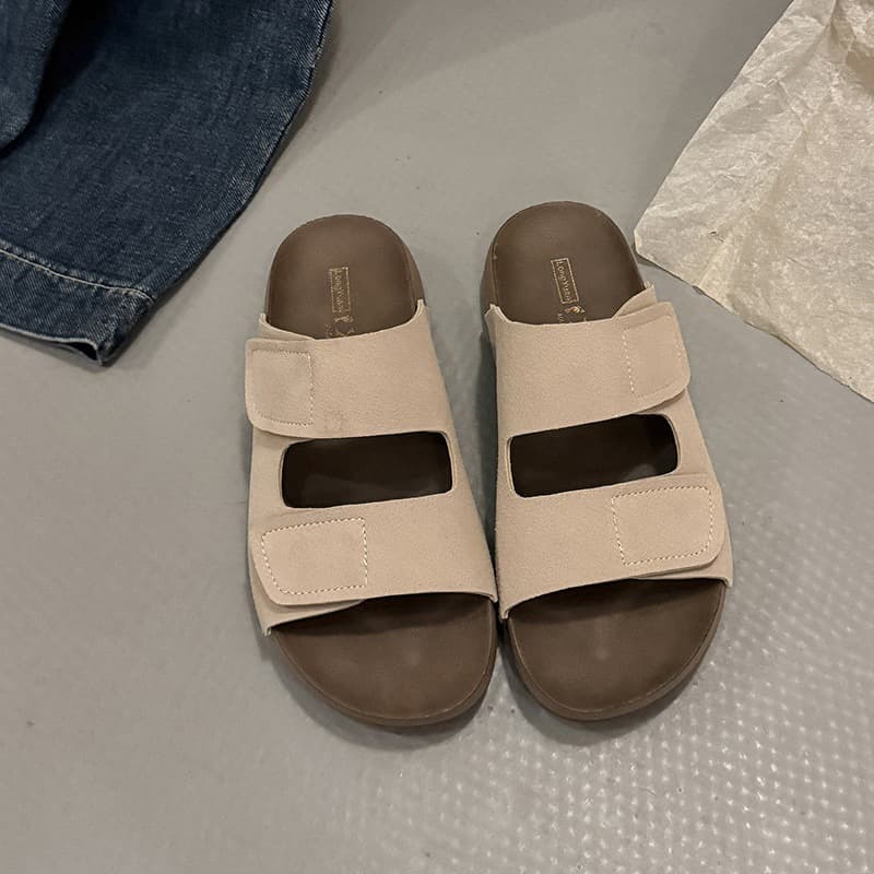 Vintage Soft-Sole Slippers for Women Summer Birkenstock Sandals 2026 New Outdoor Women's Thick-Soled Slide Sandals