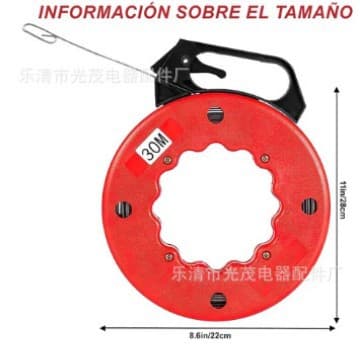 Red steel wire fish-shaped cable puller, concealed conduit hole cable puller, wire threading, fishing tape, wall penetrator