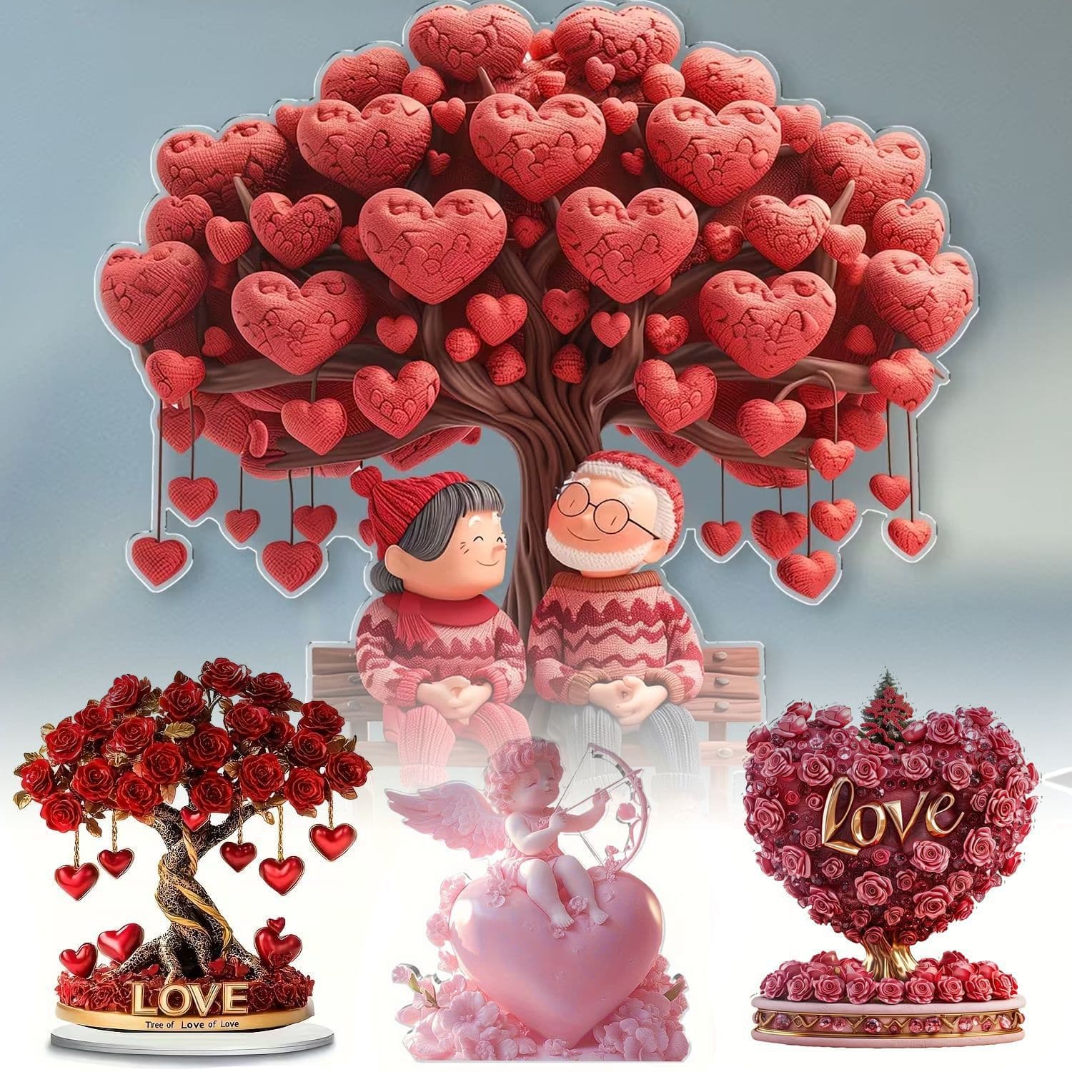 Factory Wholesale Cross-border 2D Acrylic Standee Home Living Room Desktop Ornament Holiday Gift Decorative Tabletop Display