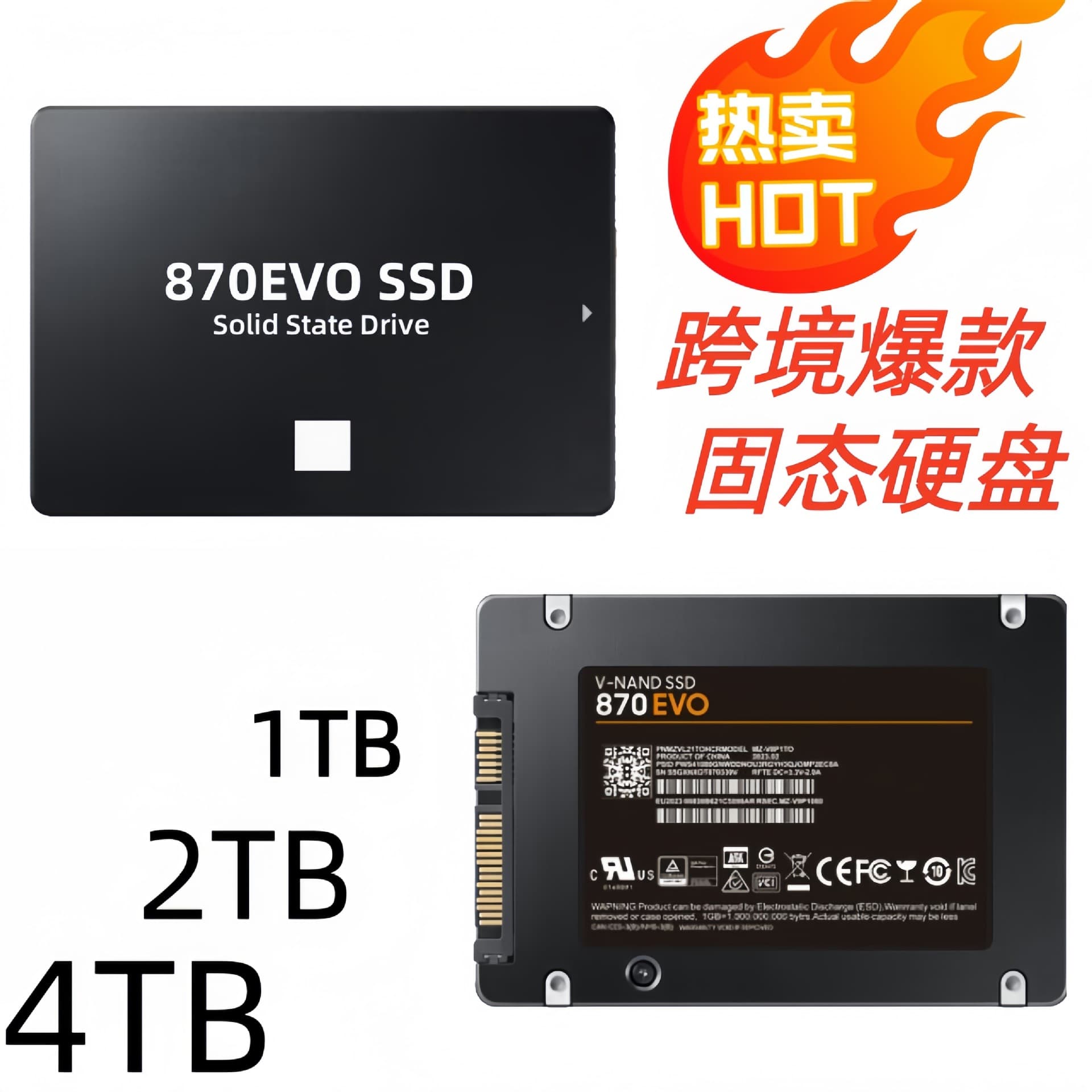 Amazon Best-Selling SATA3 870EVO Solid State Drive High-Speed 1TB/2TB Upgrade Expansion