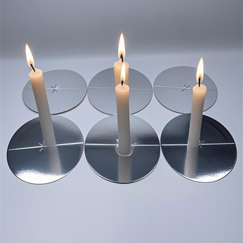 Ear candle holder, wax drip catcher disc, church memorial drip prevention round discs, drop shipping available