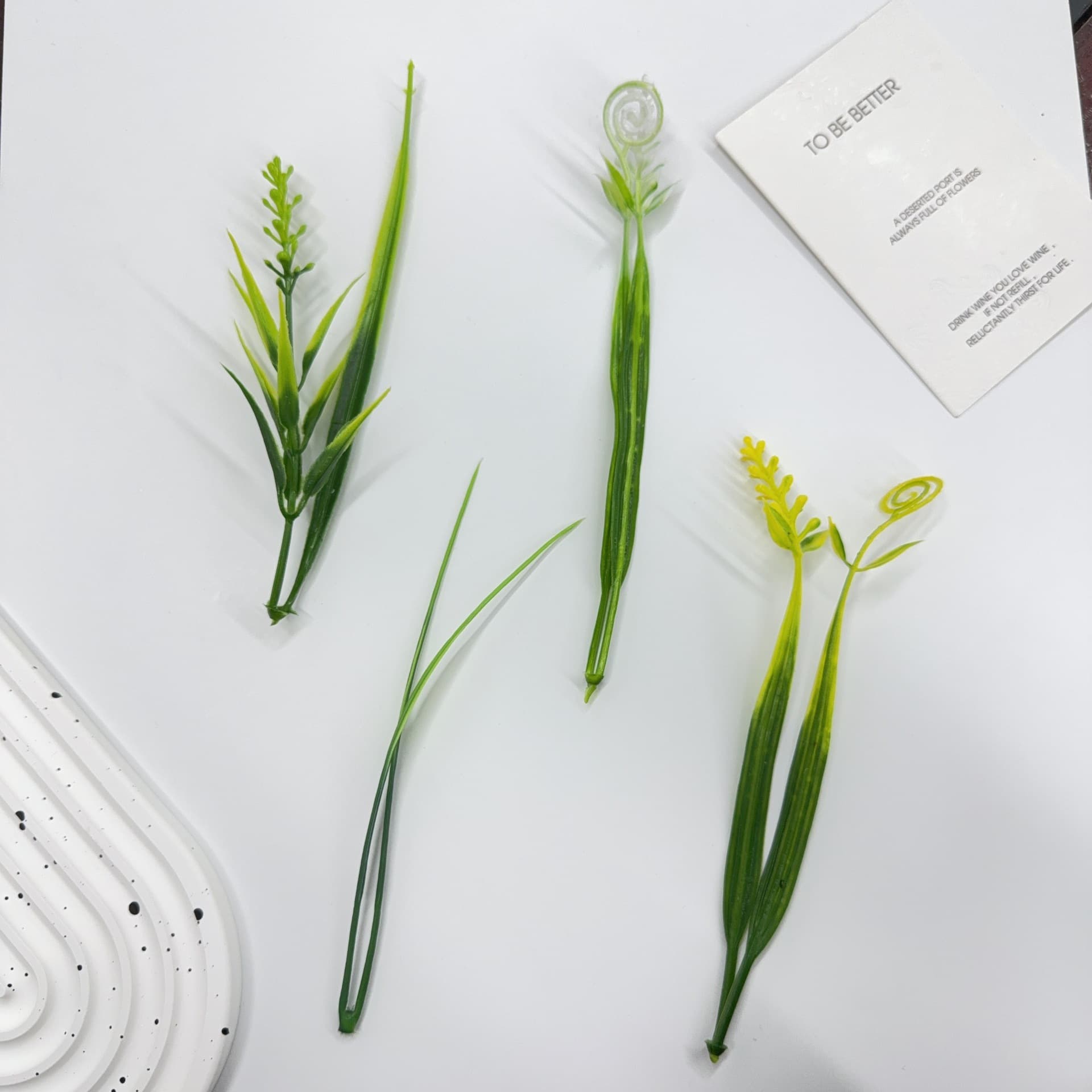 Plastic Artificial Grass Flower Bouquet Decoration Two-Prong Small Flower Arrangement Landscape Fake Grass Wheat Grass Leaf Plant Wholesale