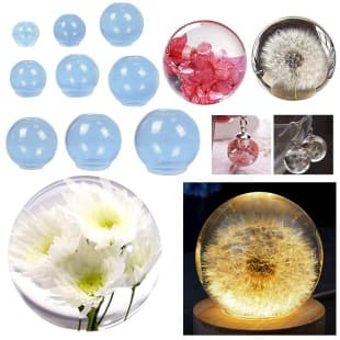 Yixing Products Resin Mold 9 Styles High-Transparency Sphere One-Piece No-Polish Silicone Mold Soap DIY Jewelry Resin Mold