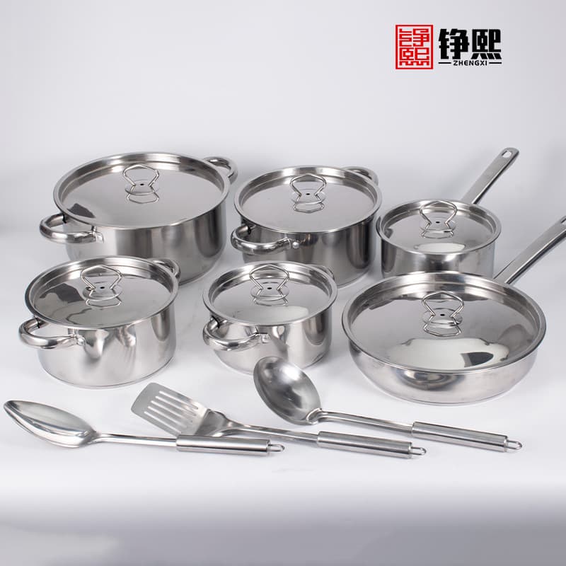 Southeast Asia Hot Selling Cookware Set Gift Kitchen Cookware Multi-Piece Set Foreign Trade 15-Piece Cross-Border Cooking Pot