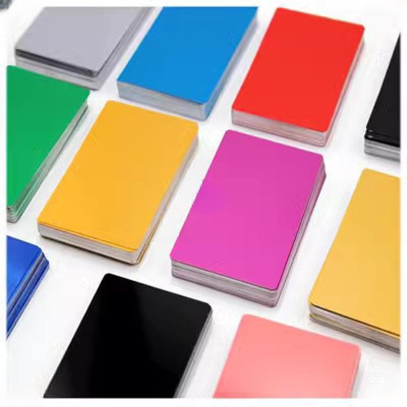 Thin Aluminum Sheets for Laser Engraving and Marking, Dimming Test Cards, Aluminum Alloy Name Cards, Blank Metal Nameplates