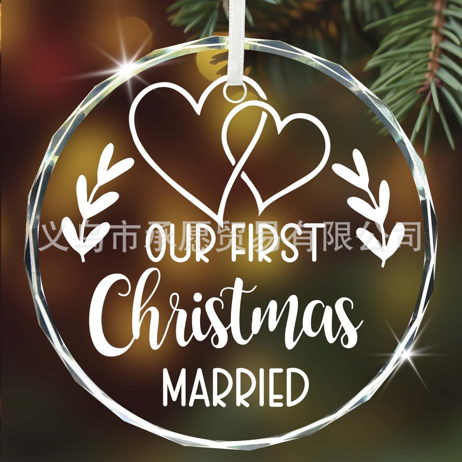 Cross-Border Love Crystal Glass Ornaments, Christmas Decorations, Wedding Gifts, Bridal Accessories, In Stock