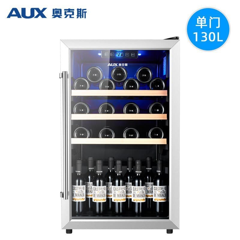 AUX Home Mini Single Door European Style Wine Cabinet, Refrigerator, Ice Bar, Refrigerated Cabinet, Glass Display Case, Constant Temperature Small Wine Cabinet