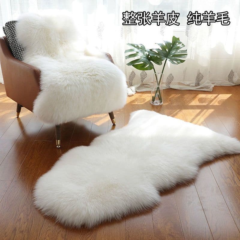 Australian pure wool whole sheepskin sofa pad, carpet, bedroom bedside rug, living room floor mat, window seat pad, fur integrated