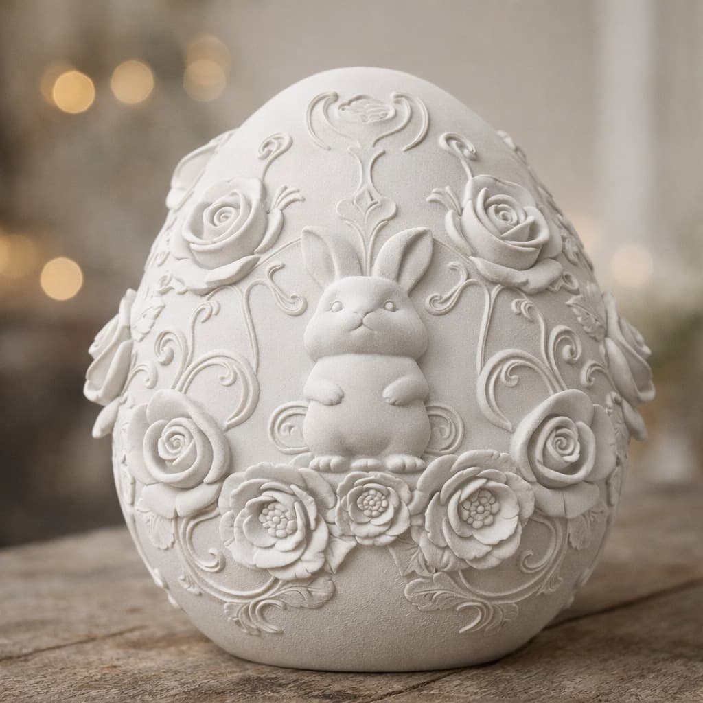 Caifu Easter Egg Bunny Silicone Mold Handmade Creative Aromatherapy Candle Decoration Silicone Mold