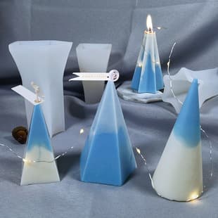 Pyramid Candle Silicone Mold DIY Plaster Ins Style Aroma Stone Aromatherapy Candle Candle Holder Mold