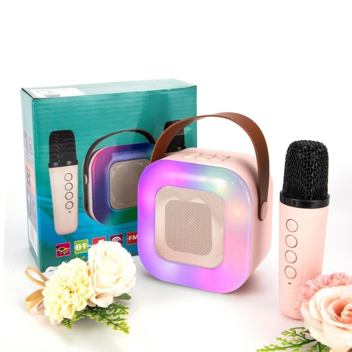 k12 bluetooth speaker upgraded version microphone karaoke speaker wireless all-in-one family set children outdoor bluetooth