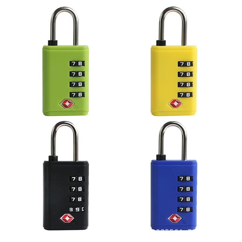 Multi-color In-Stock TSA Customs Combination Lock, 4-Digit Secure Luggage Padlock for Suitcases, Model 07ST
