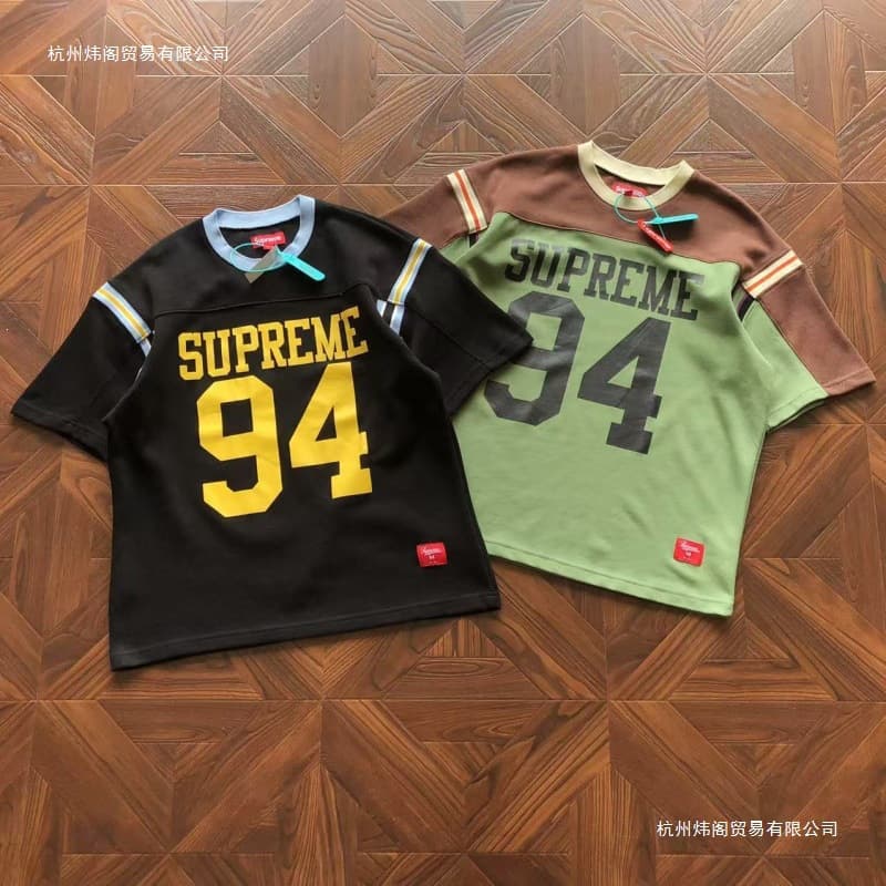 Full Collection Supreme 25SS Split S/S Football Top Color-Block Soccer Short Sleeve Jersey