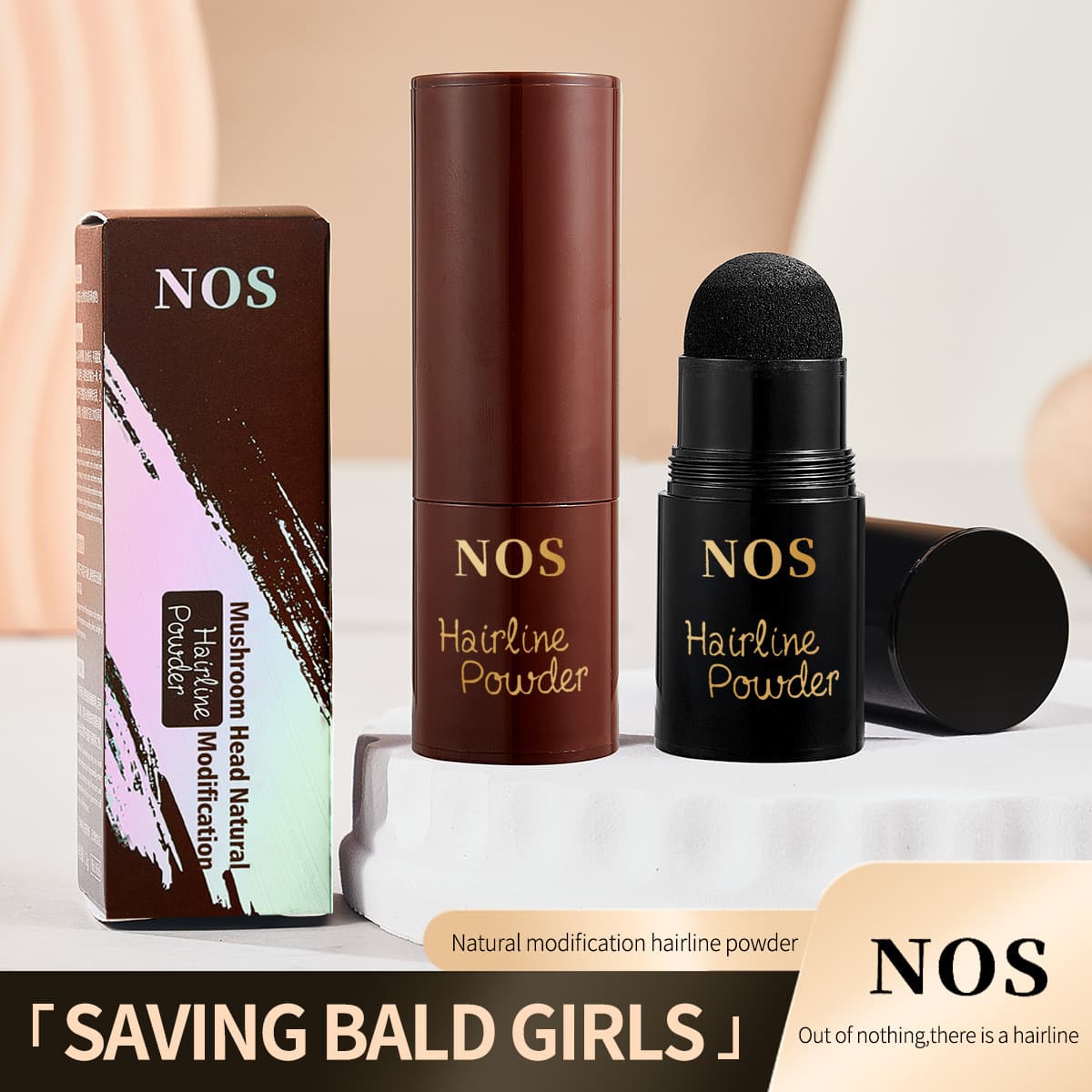 Hairline Filling Powder Stick Contour Shadow Powder for High Forehead Temple Shadow Waterproof