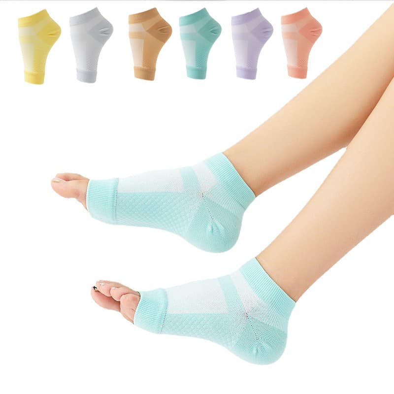 Strict selection exclusive supply, new semi-mesh open-toe sports ankle protection sock covers, yoga protection outdoor elastic compression socks.