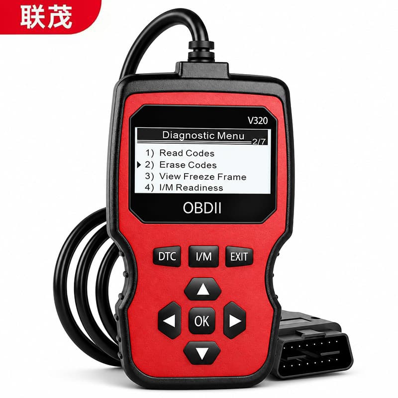 OBD Automotive Diagnostic Tool V320 Multilingual Engine Code Reader OBDII Vehicle Fault Detection