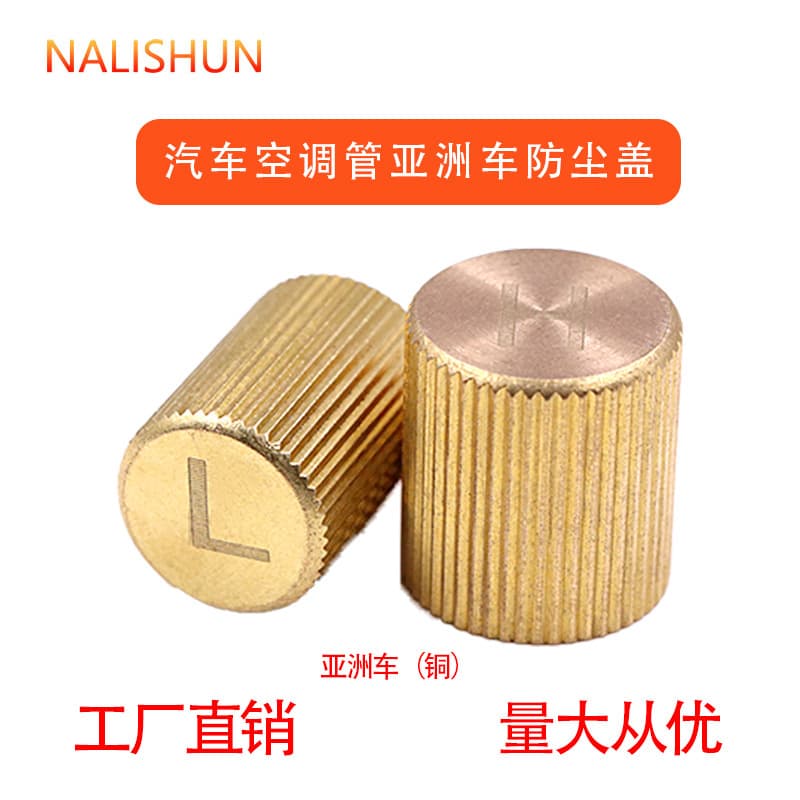 Protective Cap High and Low Pressure Dust Cover Car AC Valve Core Fluorine Nozzle Cap Anti-Leak 134a