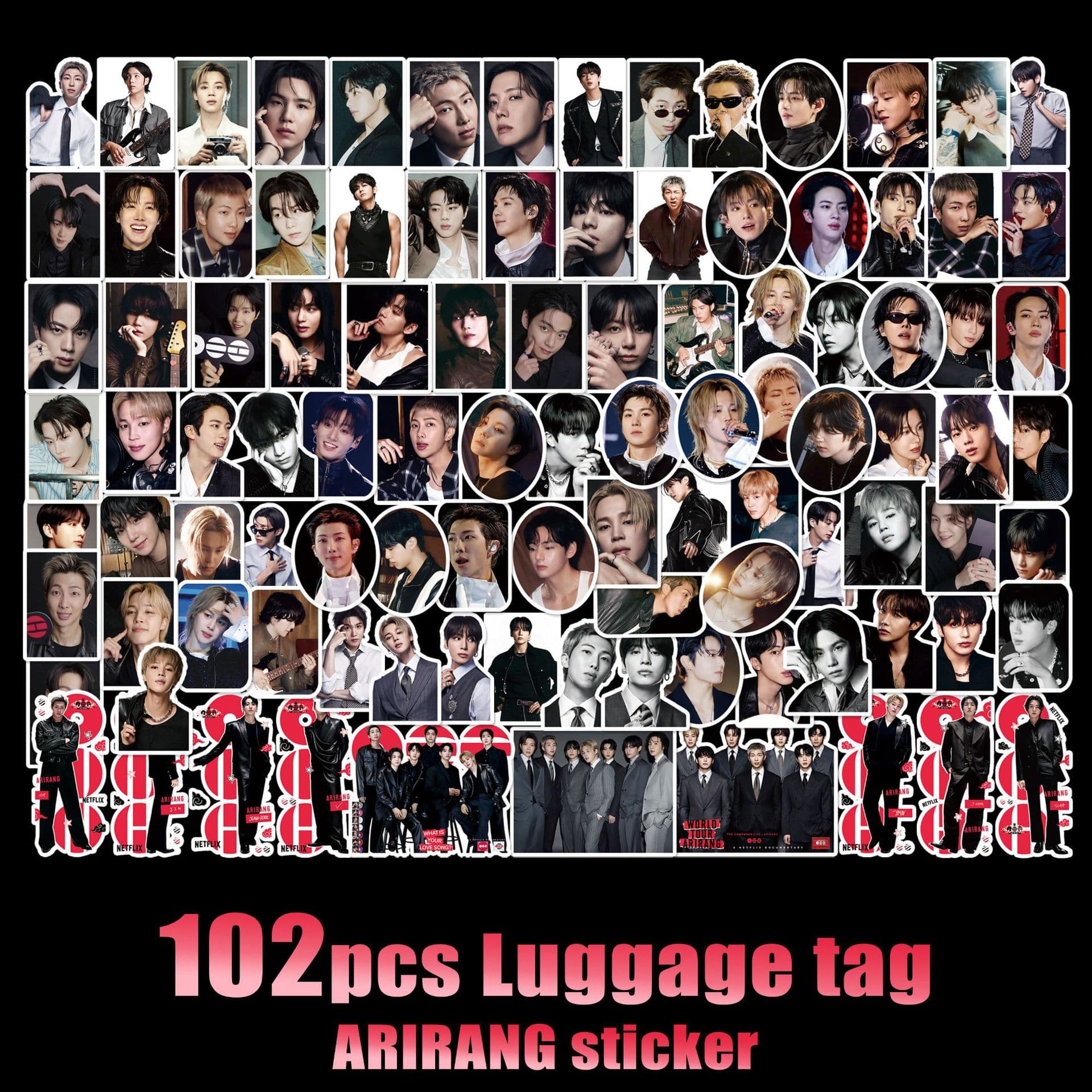 102 BS BTS stickers kpop comeback album ARIRANG peripheral luggage sticker decoration