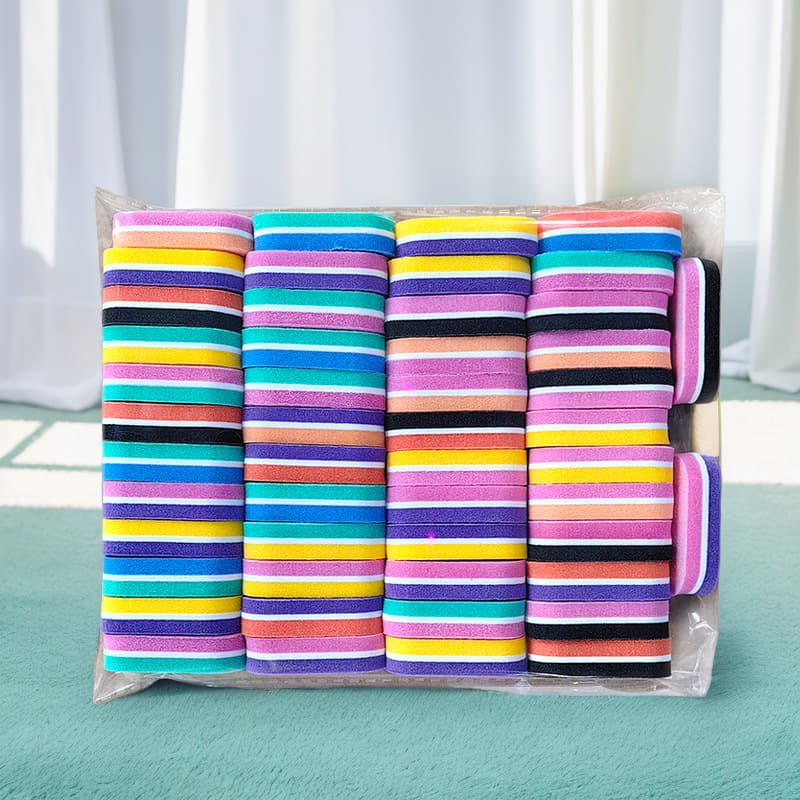 Mini Nail File Colorful Manicure Kit Accessories Student Girls Nail File Wearable Nail Material Tool Kit