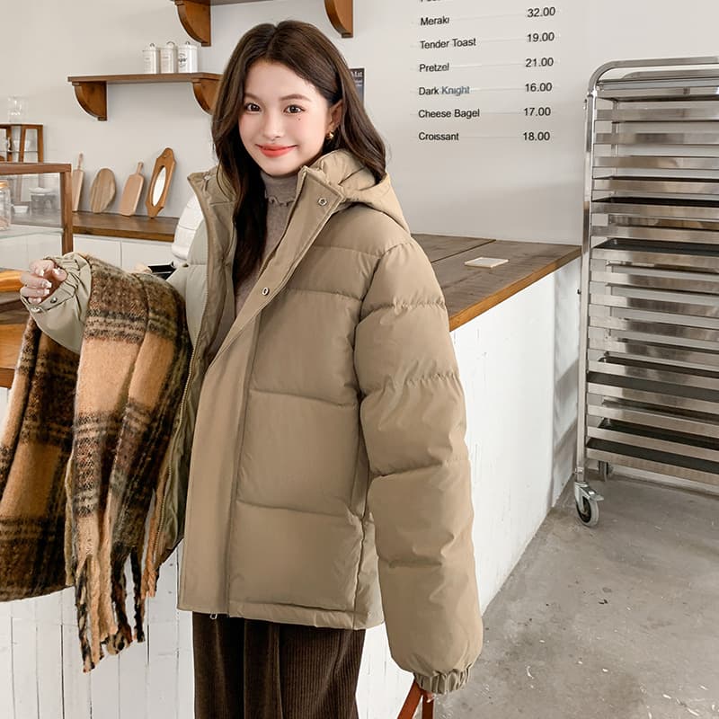 Women's Winter padded jacket autumn and winter women's hooded cotton jacket loose thickened cotton jacket