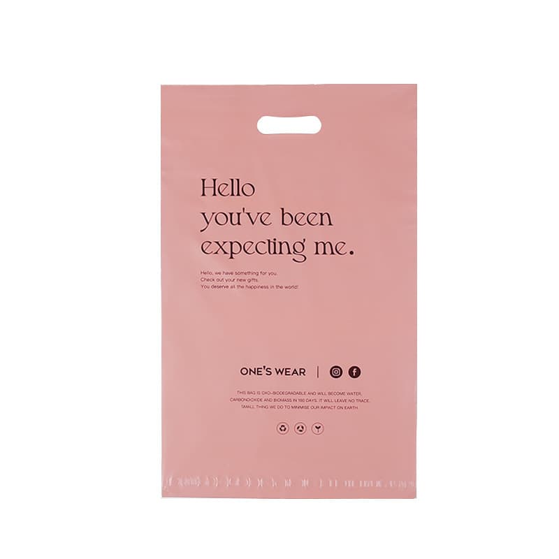 Cross-border Best-selling Pink Thank You High-quality Packaging Bag 12 Mil Thick Logistics Express Bag with Handle