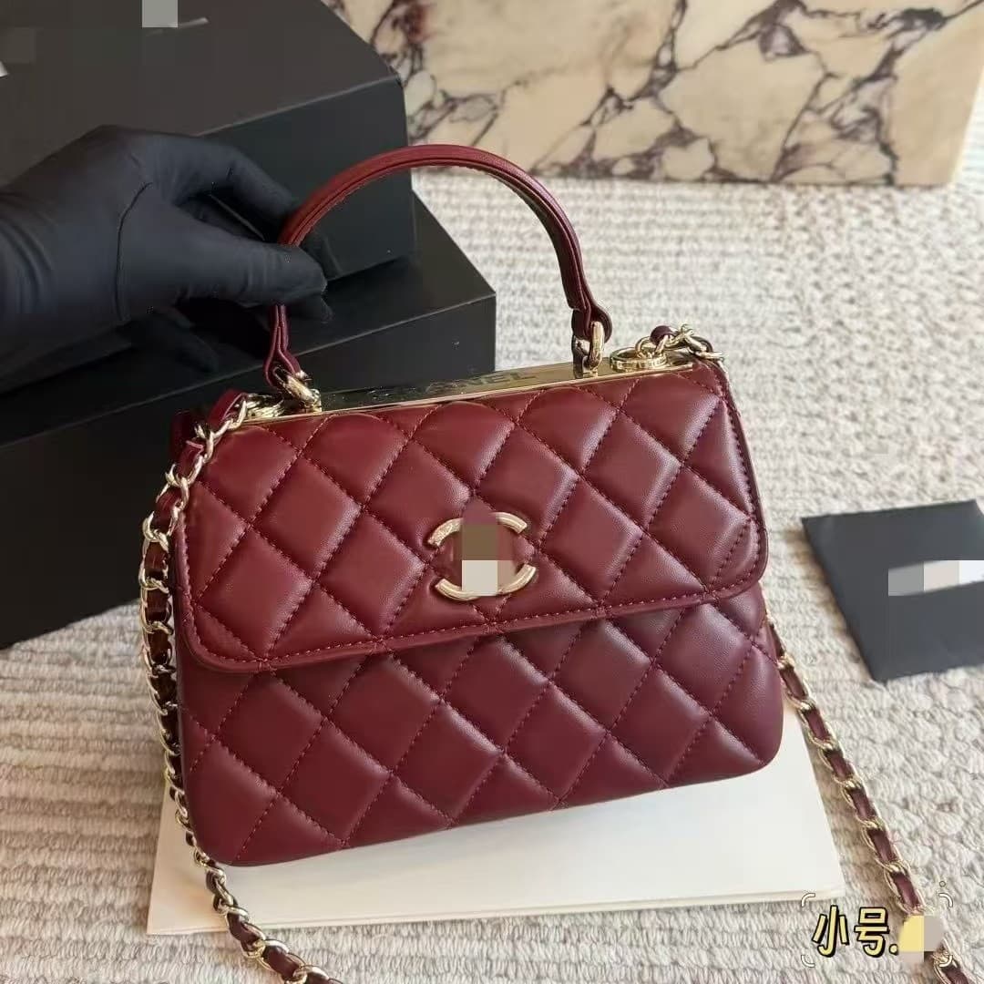 New Hot-Selling Little Chanel-Style Genuine Leather Women's Bag, Versatile Fashion Shoulder Handbag Crossbody Bag High-Quality Bag