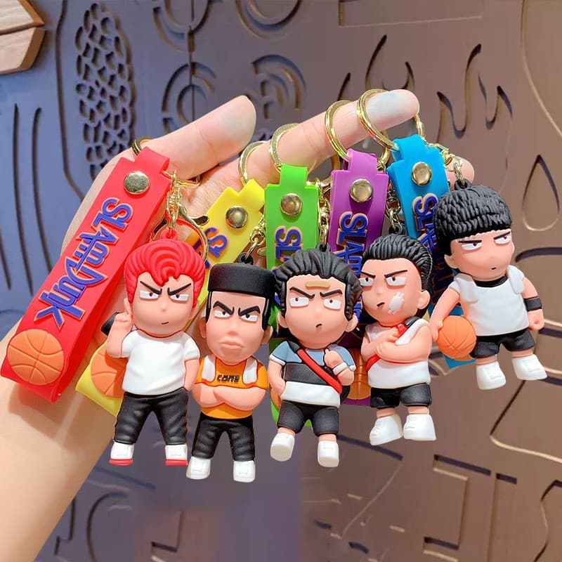 Slam Dunk Key Chain Men's Creative Backpack Pendant Sakuragi Hanamichi Rukawa Maple Pendant Car Key Chain Men's