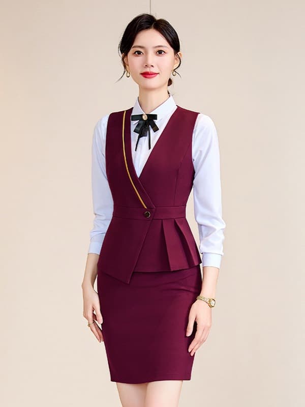 Vest Professional Suit Female Beauty Salon Vest KTV Theater Gold Shop Front Desk Waiter Vest Uniform Work Clothes