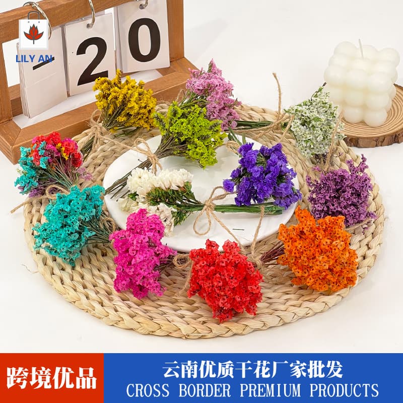Mini Flower Bouquet Crystal Grass Preserved Flower Gift Box Card Decoration DIY Materials Photography Prop Wholesale