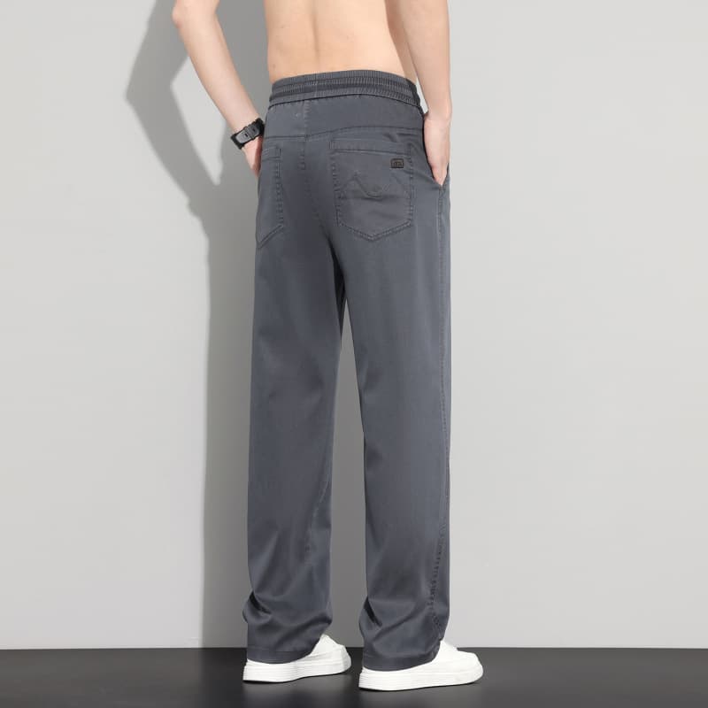 #Spring and summer new lyocell business small straight casual pants for men, size M-4XL