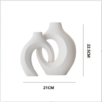 High-end ceramic vase for flower arrangement, ins-style decorative piece for living room, hallway, and home decor