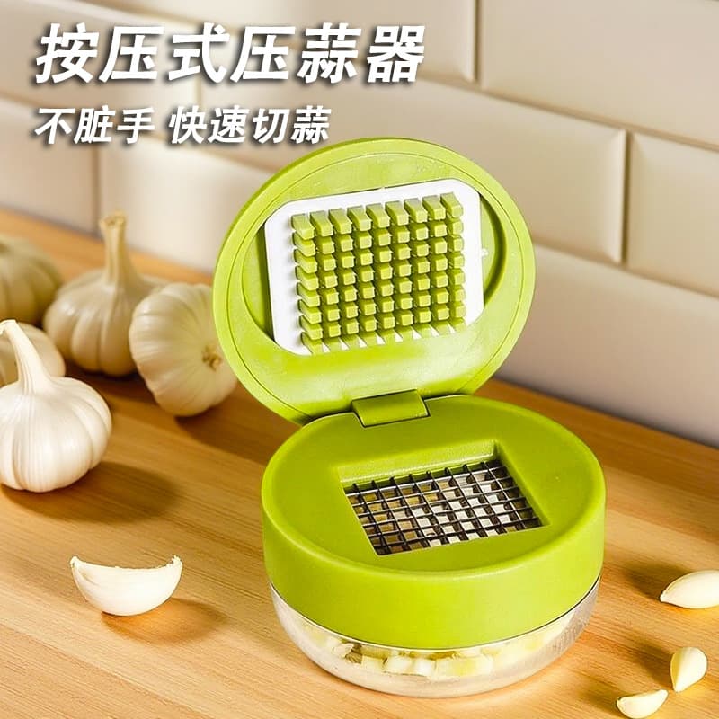 Stainless Steel Garlic Press, Multifunctional Manual Garlic Mincer for Kitchen and Home Use