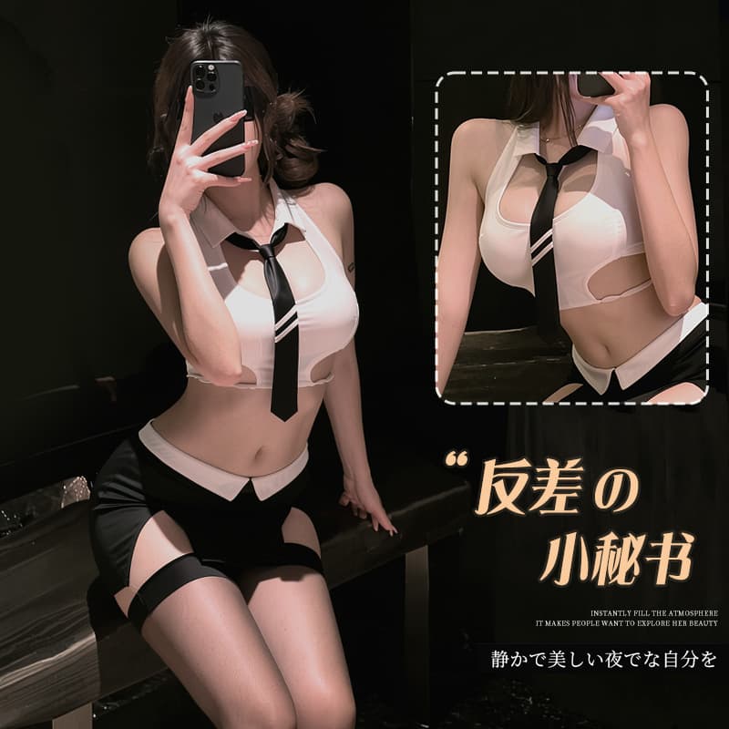 Sexy lingerie, sexy uniform, secretary OL teacher, temptation, no need to take off, date hip skirt suit, chest exposed secretary 9243