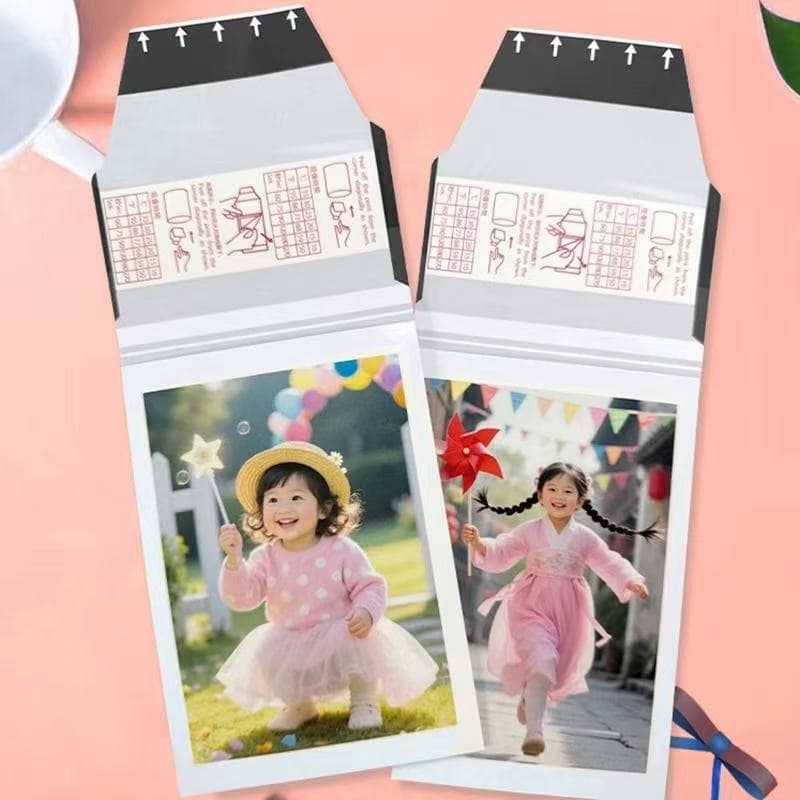 Mini custom peel-off instant photocards, mini peel-off cards, celebrity merchandise.