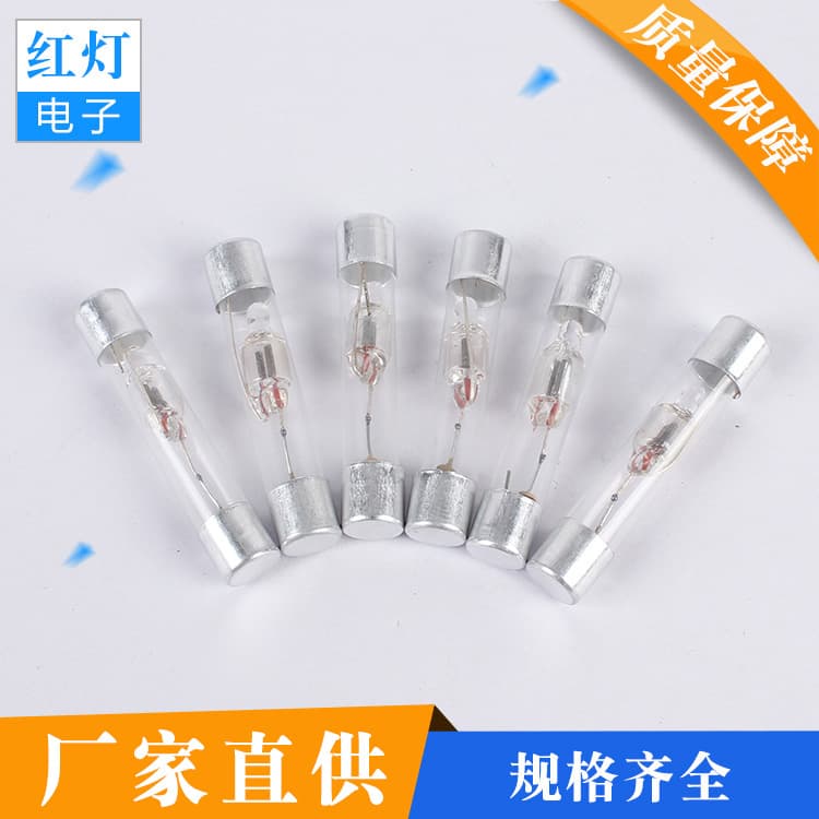 Custom neon lamps and bulbs with resistors, indicator lights, illuminated glass test neon lamp components, full range of specifications.
