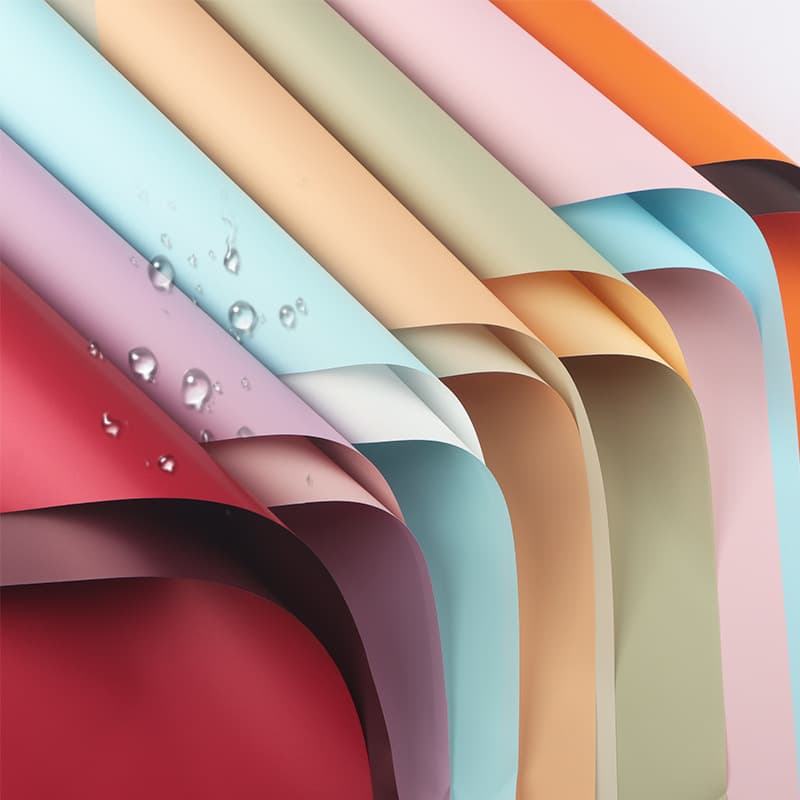 Flower Party Factory Cross-Border Waterproof Thickened Two-Tone Ouyang Paper Flower Wrapping Paper Gift Paper Floral Art Paper