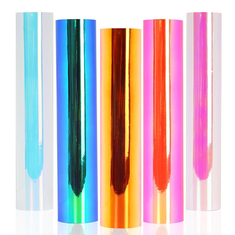 Holographic Color-Changing Rainbow Film Self-Adhesive PVC Vinyl Craft Back Adhesive Cup Sticker Car Decal