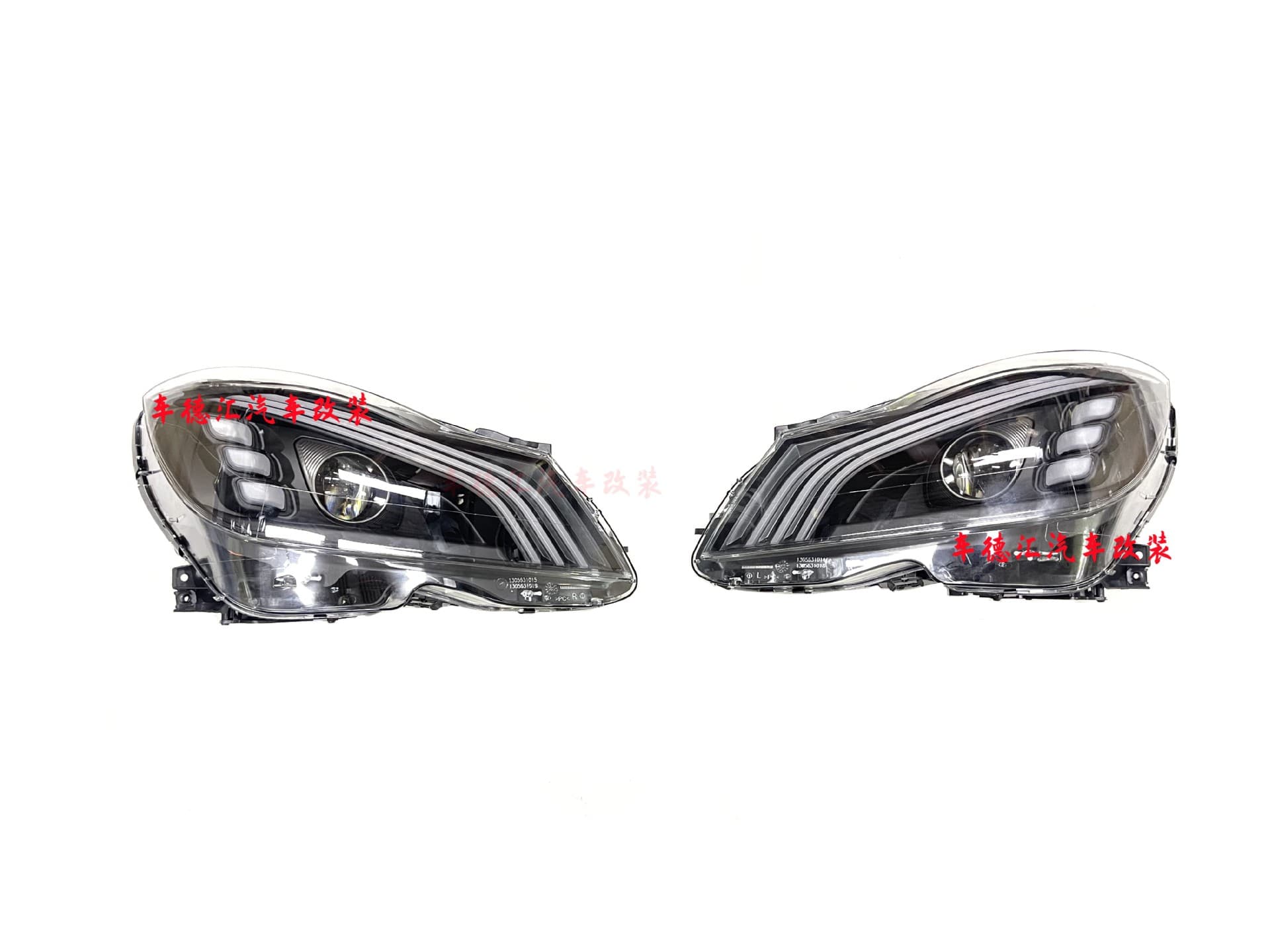 Compatible with 2011-2014 Mercedes-Benz C-Class W204 Maybach-Style LED Headlights High Brightness LED Headlight Modification