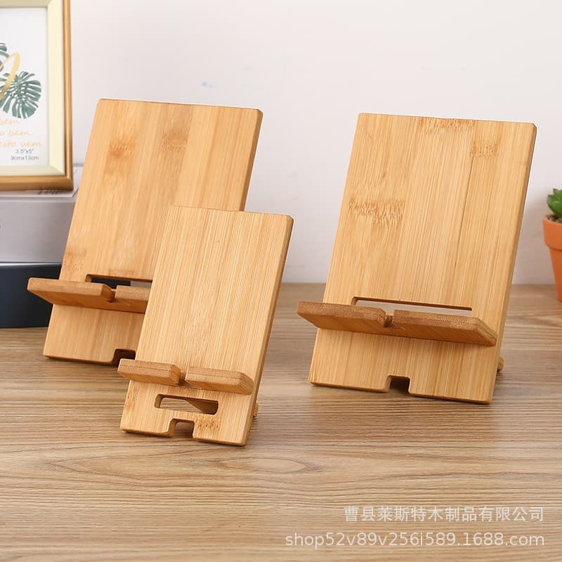 Cross-border Wooden Phone Stand for Live Streaming and TV Watching, Detachable, Lazy, Simple, Rechargeable Phone Stand Decoration