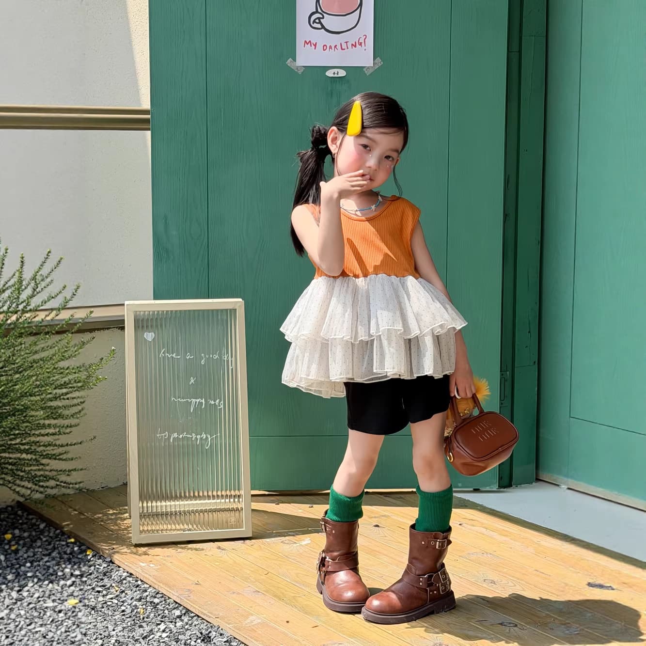 Half Grape Kids Vest 2026 Summer Girls Korean Style Solid Color Casual Sleeveless Vest Children's Versatile Fashionable Top