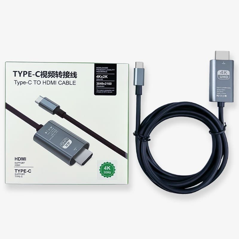 Type-C to HDMI Adapter Cable 4K 60Hz for iPhone 15 Android Phone Computer Screen Mirroring