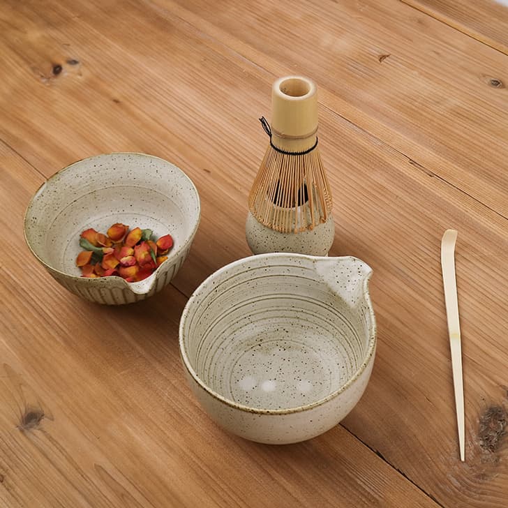 Ceramic Matcha Set Tea Whisk Kit Cross-border Matcha Bowl Chasen Set Japanese Whisking Tea Bowl Matcha Powder Stirrer