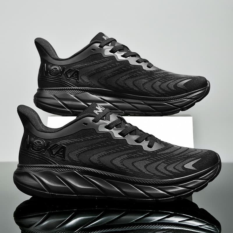 Men's Breathable Mesh Racing Running Shoes, Cushioned, Shock-Absorbing, Lightweight, Low-Top
