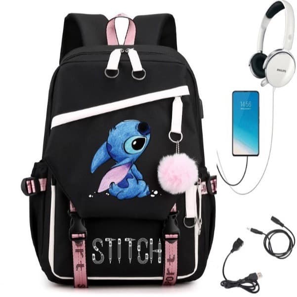 New cross-border new style Lilo and Stitch Stitch USB charging school bag male and female student backpack backpack