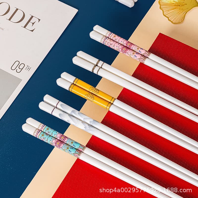 Jingdezhen Ceramic Chopsticks, Non-Slip, Mold-Resistant, Easy to Clean, Home Use, High-Temperature Resistant, Hotel Wholesale, High-End Gift, Public Chopsticks