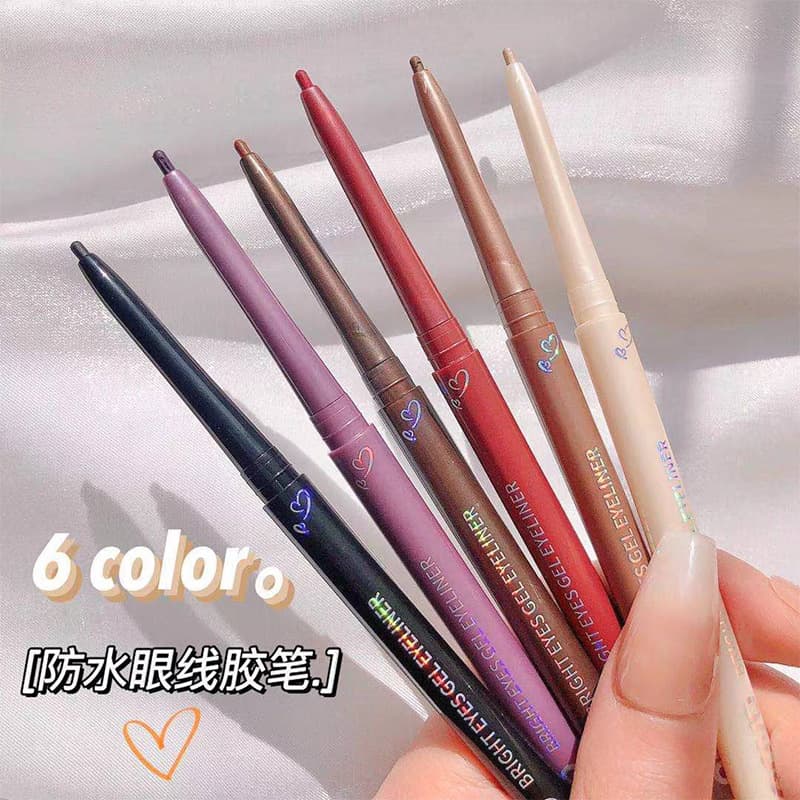 Novo Heart-Pounding Colorful Eyeliner Gel Pen, Ultra-Fine, Waterproof, Sweat-Proof, Non-Smudged, Outline Down to Silkworm Pen