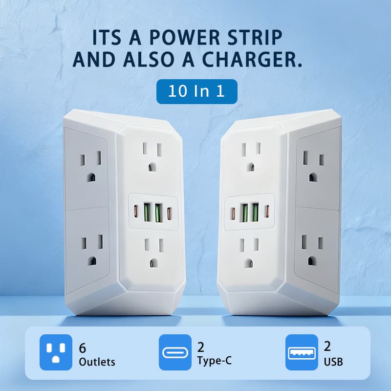 Taiwan socket, US 110V US standard socket, 6-hole strip, Mexico, Canada strip, TK cross-border e-commerce