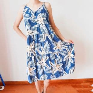 Plus Size Nightgown Custom Buttons Export Style Cotton Silk Nightgown Cute Style Girl Style Rayon Nightgown