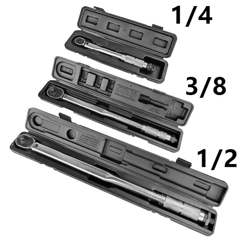 Pre-set plowshare torque wrench, adjustable torque wrench, preset torque wrench, 1/4, 3/8, 1/2 size wrench